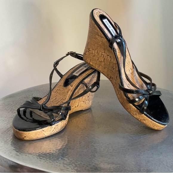 Steve Madden Cork Strap Wedges Size 10 - Picture 7 of 9